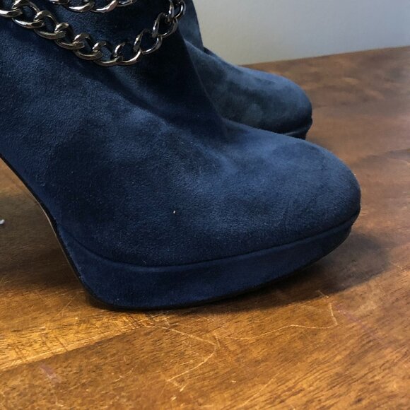 Vince Camuto Blue Suede Boots - Picture 2 of 11